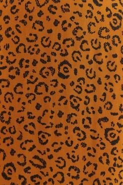  BLACK LEOPARDS TEXTURE MIDI SKIRT