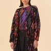  BLACK LIGHTNING MAXI FLEECE CARDIGAN