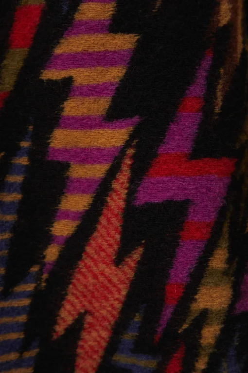  BLACK LIGHTNING MAXI FLEECE CARDIGAN
