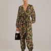  BLACK MARTINA SCARF V NECK JUMPSUIT