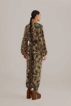  BLACK MARTINA SCARF V NECK JUMPSUIT