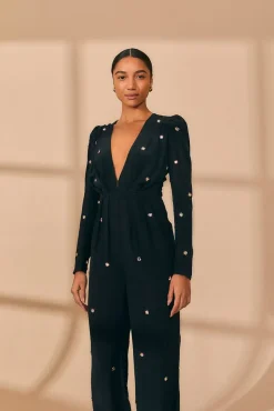  BLACK MIRROR EMBROIDERED JUMPSUIT