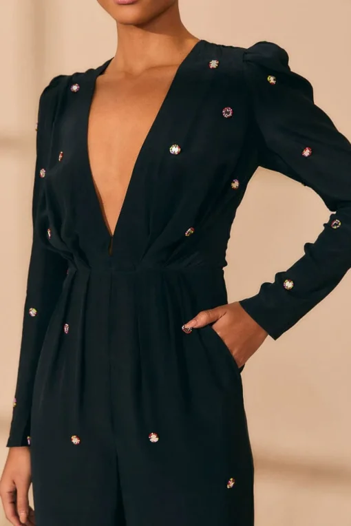  BLACK MIRROR EMBROIDERED JUMPSUIT