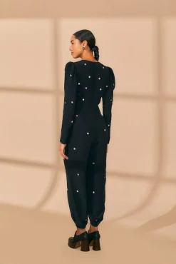  BLACK MIRROR EMBROIDERED JUMPSUIT