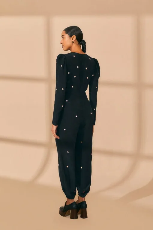  BLACK MIRROR EMBROIDERED JUMPSUIT
