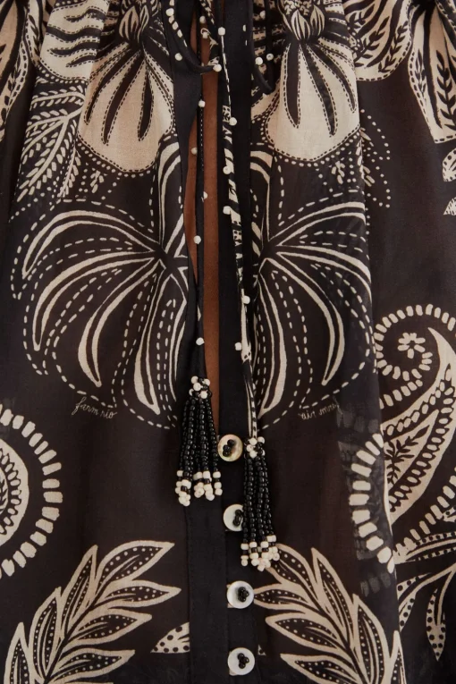 BLACK PAISLEY BLOOM BLOUSE