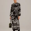  BLACK PAISLEY BLOOM KNIT DRESS