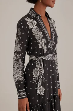  BLACK PAISLEY BLOOM MAXI DRESS