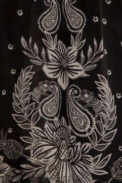  BLACK PAISLEY BLOOM MAXI DRESS