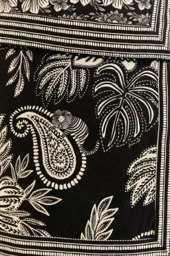  BLACK PAISLEY BLOOM MINI SKIRT