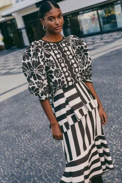  BLACK PALERMO PUFF SLEEVE BLOUSE