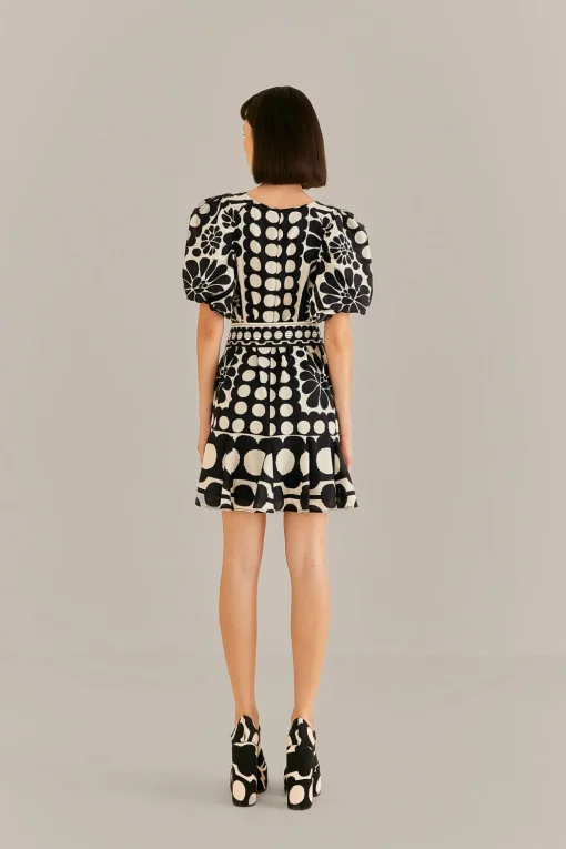  BLACK PALERMO PUFF SLEEVE MINI DRESS