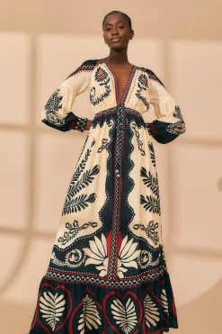  BLACK PASSION SCARF MAXI DRESS