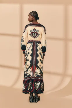  BLACK PASSION SCARF MAXI DRESS