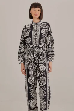  BLACK PINEAPPLE GARDEN JUMPSUIT