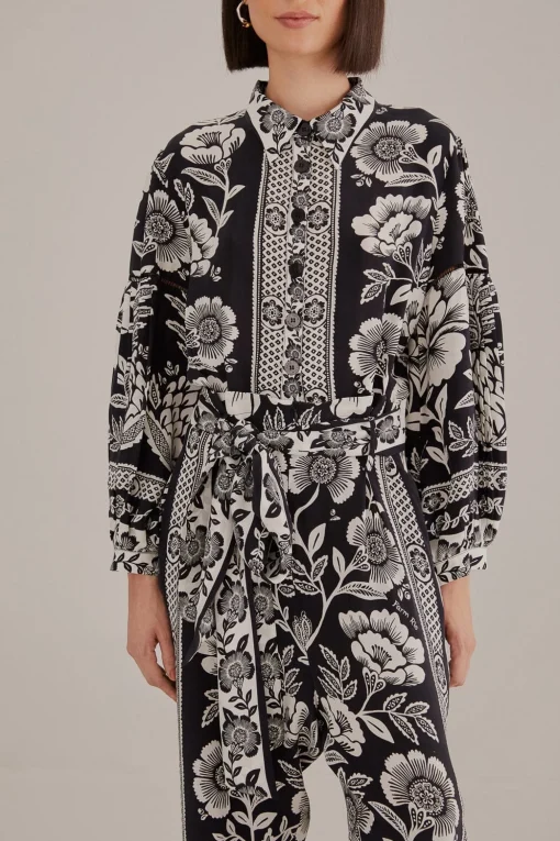  BLACK PINEAPPLE GARDEN JUMPSUIT