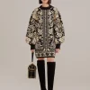  BLACK PINEAPPLE GARDEN MINI SWEATER DRESS