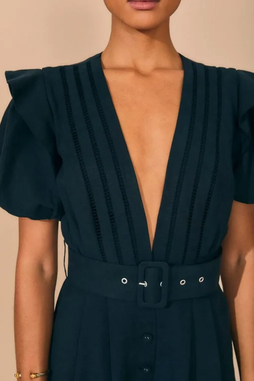  BLACK PLEATED SHORT SLEEVE JUMPSUIT