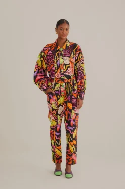  BLACK PSYCHEDELIC GARDEN JUMPSUIT