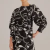  BLACK RICHELIEU FACES MINI DRESS