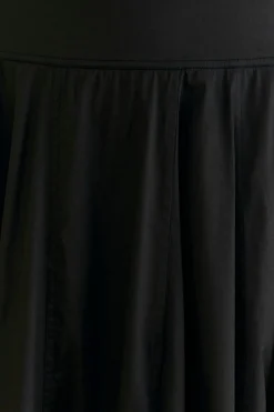  BLACK RUFFLE MAXI SKIRT