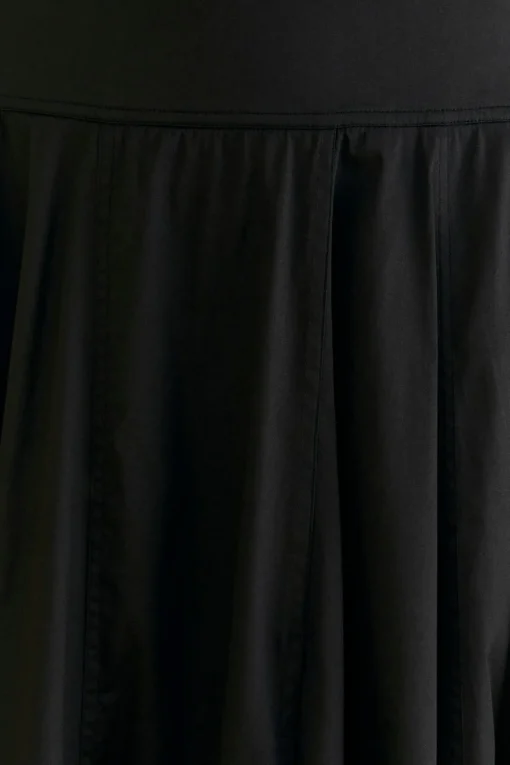  BLACK RUFFLE MAXI SKIRT