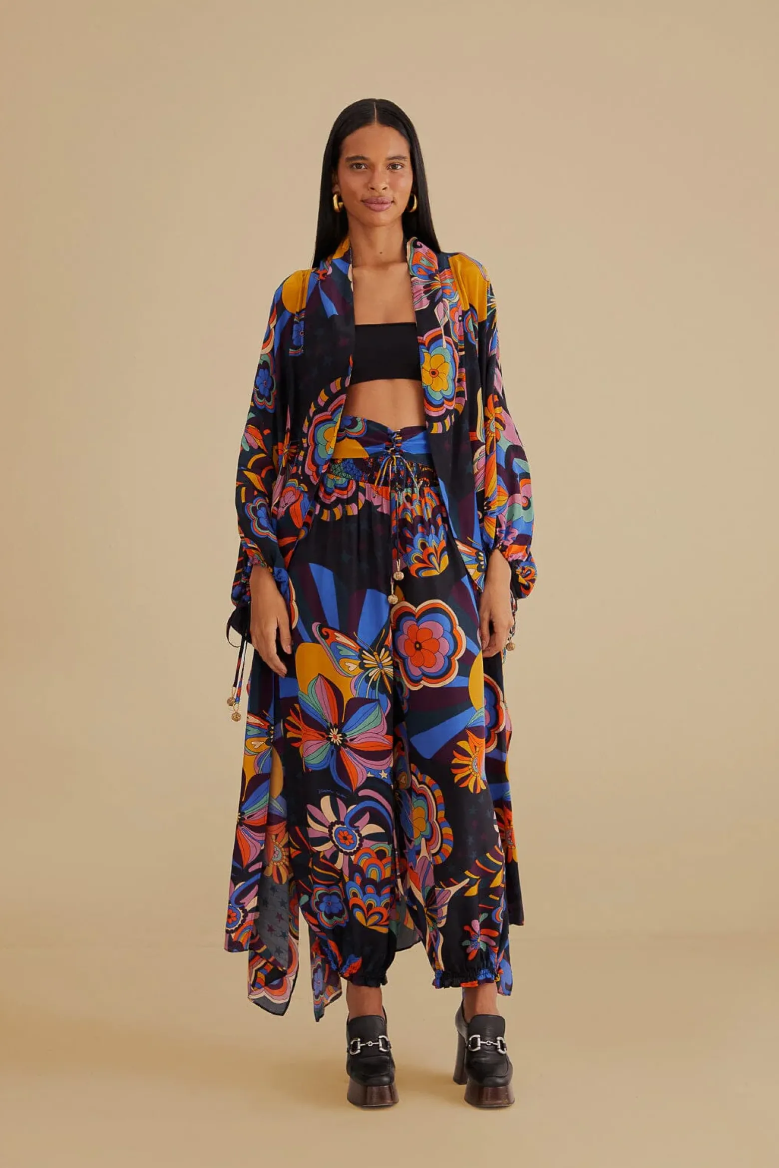 BLACK 70S VIBE PANTS