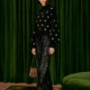  BLACK SEQUIN PAJAMA PANTS