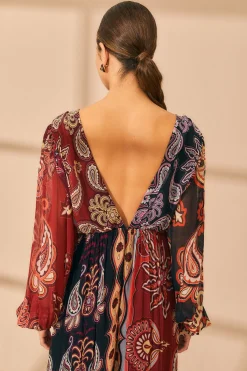  BLACK SWEET MERMAIDS V NECK MAXI DRESS