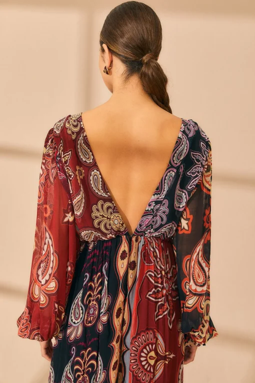  BLACK SWEET MERMAIDS V NECK MAXI DRESS