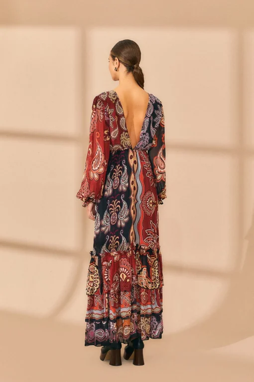  BLACK SWEET MERMAIDS V NECK MAXI DRESS