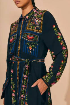  BLACK TOUCAN GARDEN MIDI DRESS