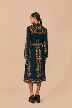  BLACK TOUCAN GARDEN MIDI DRESS