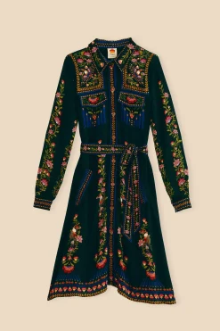  BLACK TOUCAN GARDEN MIDI DRESS