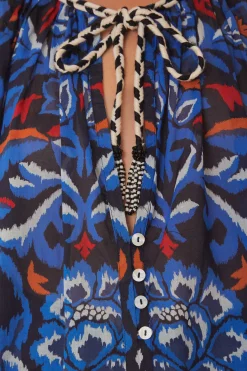  BLACK TOUCANS SCARF BLOUSE