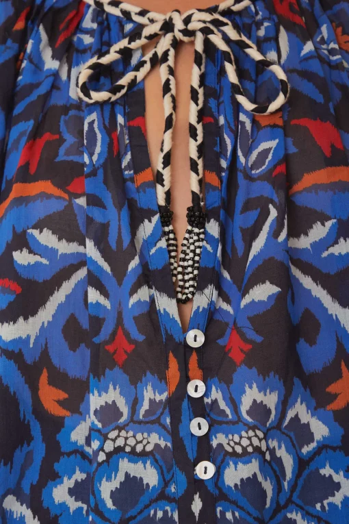  BLACK TOUCANS SCARF BLOUSE