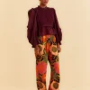  BLACK VINTAGE GARDEN LOW WAISTED PANTS