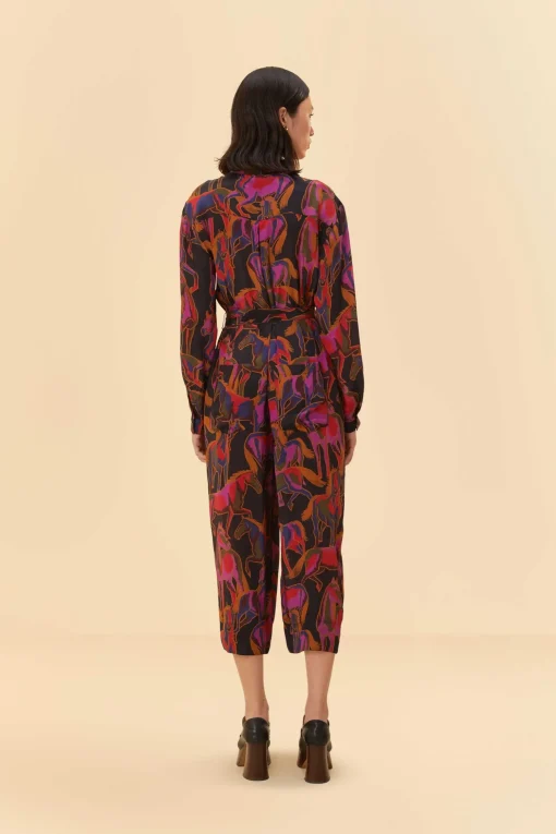  BLACK WILD HORSES JUMPSUIT