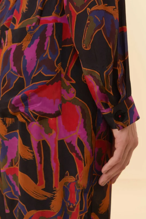  BLACK WILD HORSES JUMPSUIT