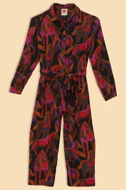  BLACK WILD HORSES JUMPSUIT
