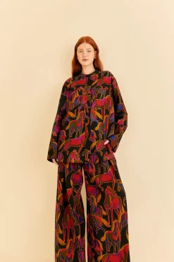  BLACK WILD HORSES PANTS
