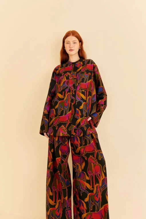  BLACK WILD HORSES PANTS