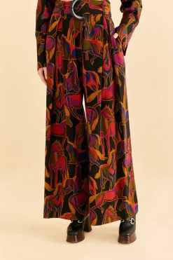  BLACK WILD HORSES PANTS