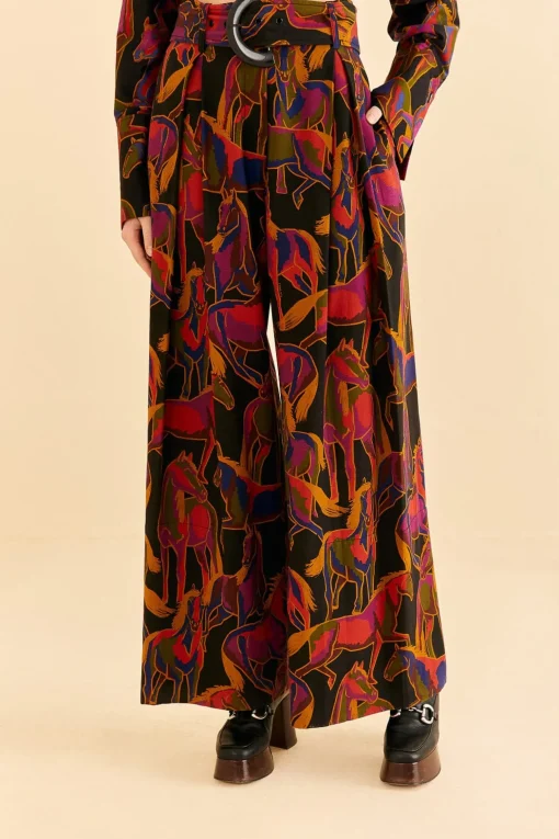  BLACK WILD HORSES PANTS