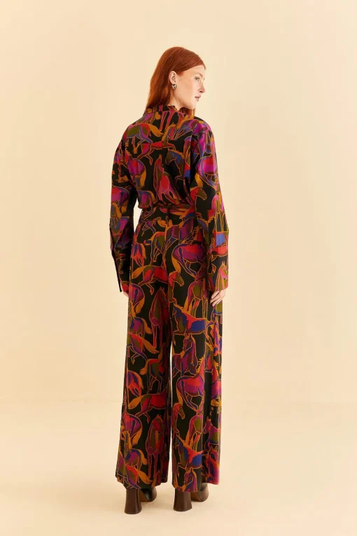  BLACK WILD HORSES PANTS