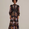  BLACK WINTER GARDEN LONG SLEEVE MAXI DRESS