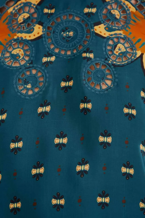  BLUE AINIKA CHILL LONG SLEEVE BLOUSE