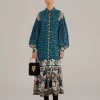  BLUE AINIKA CHILL MAXI SHIRTDRESS