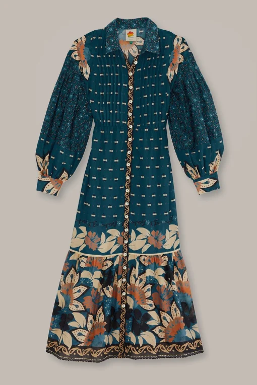  BLUE AINIKA CHILL MAXI SHIRTDRESS