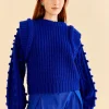  BLUE BRAIDED SWEATER